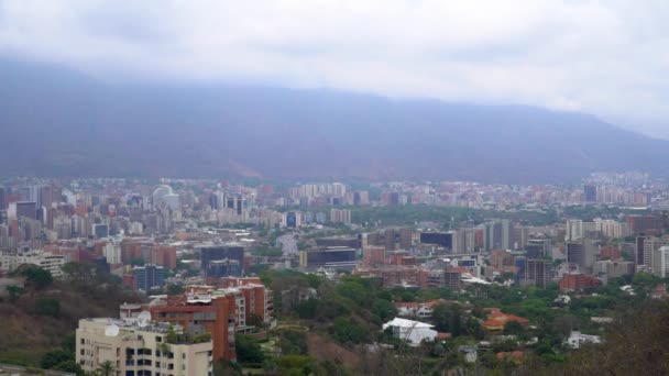 Kilátás Caracasra Venezuela Fővárosára Mirador Valle Arriba Nézőpontjából Cirka Mach — Stock videók
