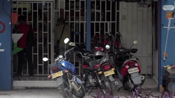 Cena Rua Bairro Barrio Triste Medellín Colômbia Por Volta Abril — Vídeo de Stock