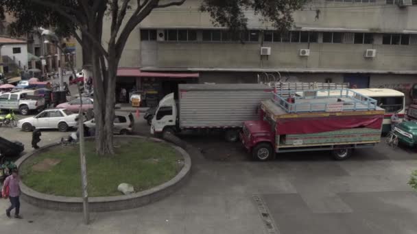 Straßenszene Barrio Triste Medellin Kolumbien April 2019 — Stockvideo