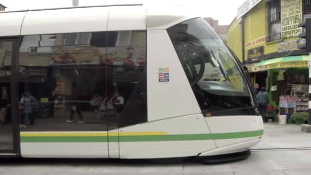 Medellin Kolombiya Daki Ayacucho Tramvayı Yaklaşık Nisan 201 — Stok video