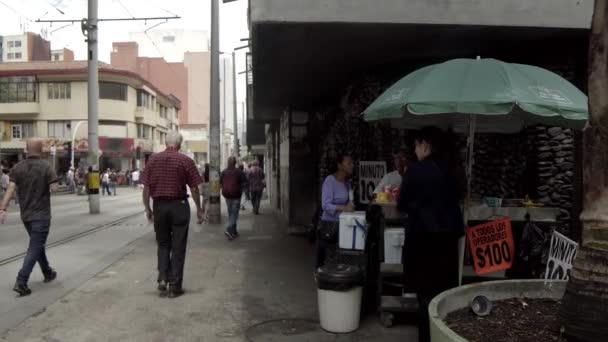 Pessoas Não Identificadas Centro Medellín Colômbia Por Volta Abril 2019 — Vídeo de Stock