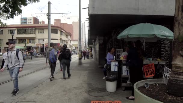 Pessoas Não Identificadas Centro Medellín Colômbia Por Volta Abril 2019 — Vídeo de Stock