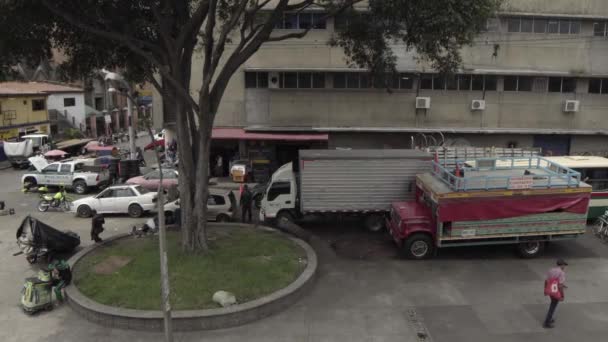Medellin Kolombiya Daki Barrio Triste Bölgesinde Sokak Sahnesi 2019 Nisan — Stok video