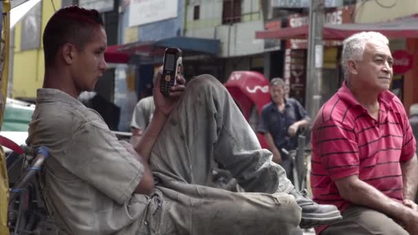 Medellin Kolombiya Daki Barrio Triste Bölgesinde Yaklaşık Nisan 2019 Kimliği — Stok video