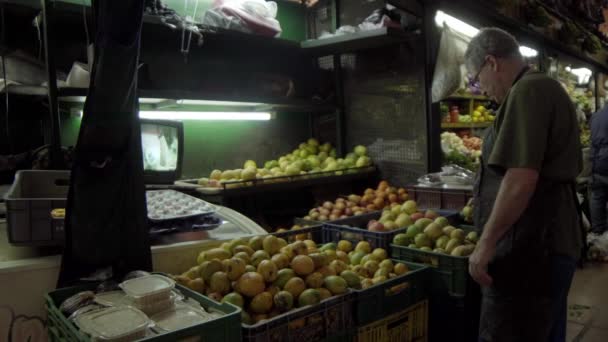 Неизвестные Рынке Мелких Фермеров Площади Минориста Медельине Колумбия Апрель 2019 — стоковое видео