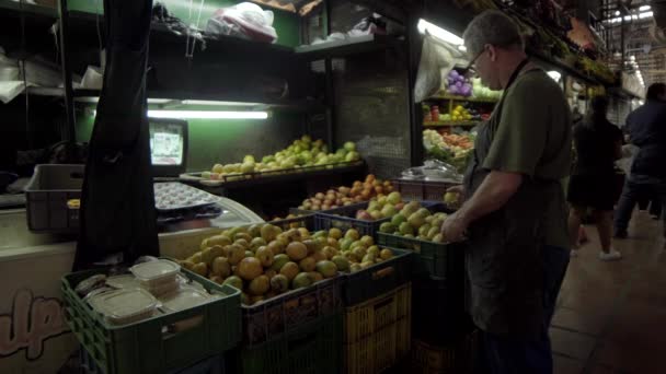 Pessoas Não Identificadas Mercado Agricultores Plaza Minorista Praça Minorista Medellín — Vídeo de Stock