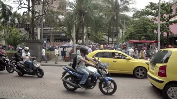 Circulation Routière Parque Berrio Berrio Park Medellin Colombie Vers Avril — Video