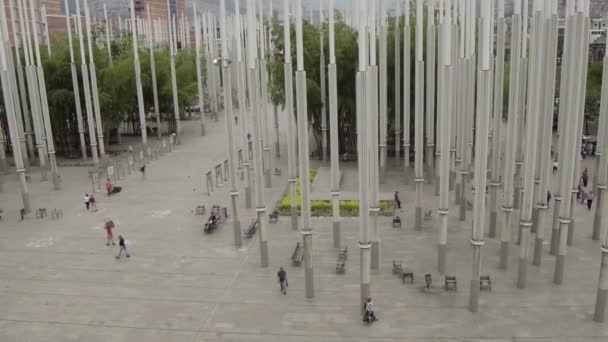 Ongeïdentificeerde Personen Het Parque Las Luces Medellin Colombia Circa April — Stockvideo