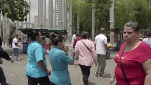 Medellin Kolombiya Daki Parque Las Luces Park Lights Kimliği Belirsiz — Stok video