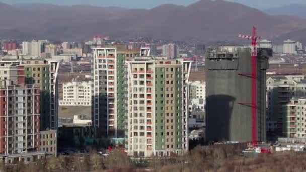 Вид Улан Батор Столицю Монголії Пам Ятника Заїсан Близько Березня — стокове відео
