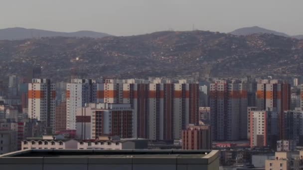 Utsikt Över Ulaanbaatar Mongoliets Huvudstad Från Zaisan Memorial Mars 2019 — Stockvideo