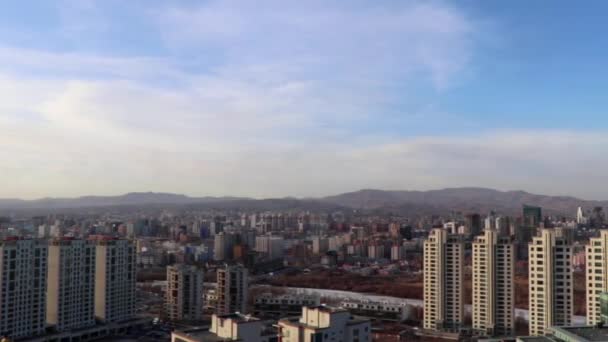 Veduta Ulaanbaatar Capitale Della Mongolia Dal Memoriale Zaisan Circa Marzo — Video Stock