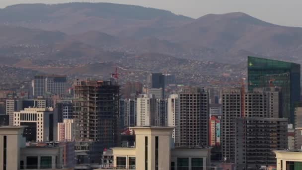 Blick Von Der Zaisan Gedenkstätte Auf Ulaanbaatar Die Hauptstadt Der — Stockvideo