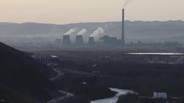 Vista Ulán Bator Capital Mongolia Desde Memorial Zaisan Alrededor Marzo — Vídeo de stock