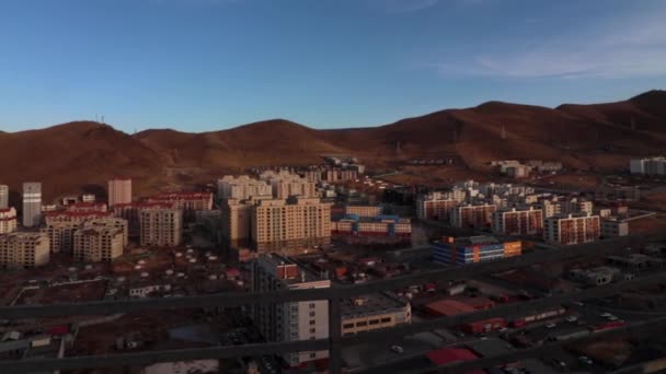 Kilátás Ulaanbaatarra Mongólia Fővárosára Zaisan Emlékműből 2019 Március — Stock videók