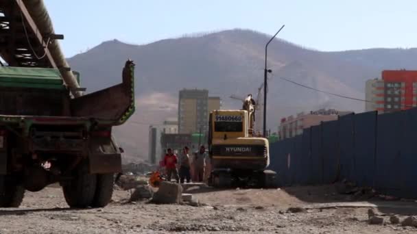 Lokasi Pembangunan Ulaanbaatar Ibu Kota Mongolia Sekitar Maret 2019 — Stok Video