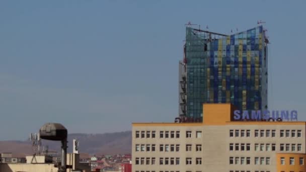 Budynki Ulaanbaatar Stolicy Mongolii Około Marca 2019 — Wideo stockowe