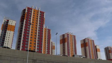 Mart 2019 'da Moğolistan' ın başkenti Ulaanbaatar 'daki konut.