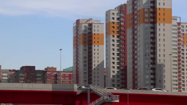 Wohnsiedlung Ulaanbaatar Der Hauptstadt Der Mongolei März 2019 — Stockvideo