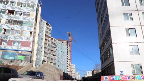 Vivienda Ulán Bator Capital Mongolia Alrededor Marzo 2019 — Vídeo de stock