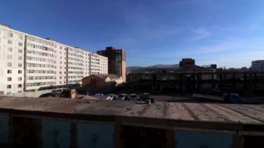 Mart 2019 'da Moğolistan' ın başkenti Ulaanbaatar 'daki konut.