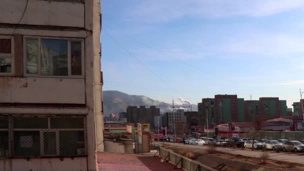 Bydliště Ulaanbaataru Hlavním Městě Mongolska Asi Březen 2019 — Stock video