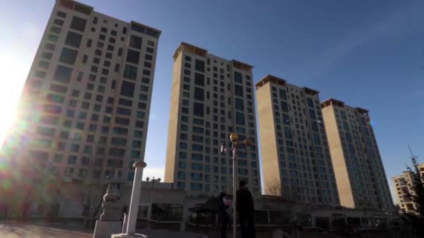 Bostadsfastighet Ulaanbaatar Mongoliets Huvudstad Mars 2019 — Stockvideo