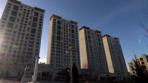 Wohnsiedlung Ulaanbaatar Der Hauptstadt Der Mongolei März 2019 — Stockvideo