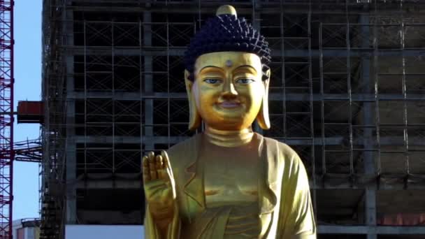 Moğolistan Başkenti Ulaanbaatar Daki Uluslararası Buda Parkı Ndaki Büyük Buda — Stok video