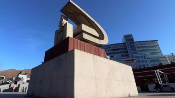 Monument Zaisan Memorial Ulaanbaatar Capital Mongolia Circa March 2019 — Stock Video