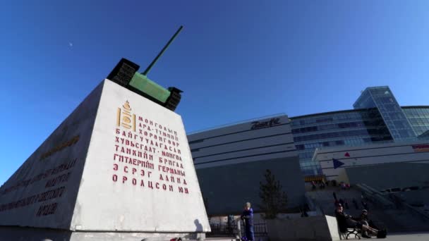 Mart 2019 Moğolistan Başkenti Ulaanbaatar Daki Zaisan Anıtı Nda Dikildi — Stok video