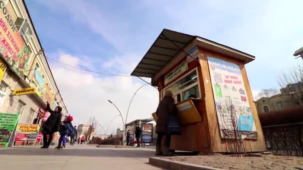 Neidentifikovaní Lidé Pouliční Doprava Centru Města Ulaanbaatar Hlavní Město Mongolska — Stock video