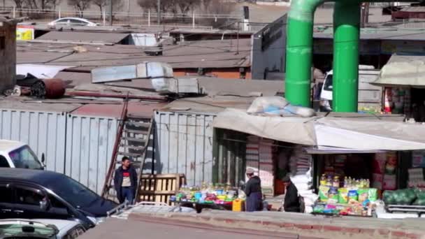 Moğolistan Başkenti Ulaanbaatar Daki Sokak Sahnesi Yaklaşık Mart 2019 — Stok video