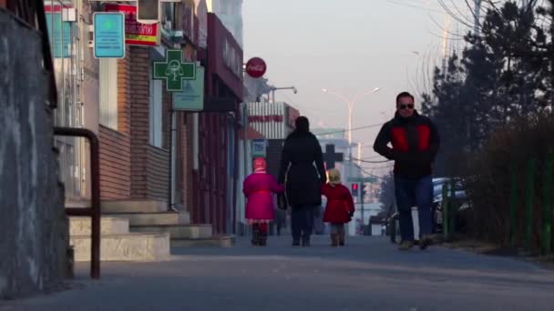 Personnes Non Identifiées Dans Rue Centre Ville Oulan Bator Capitale — Video