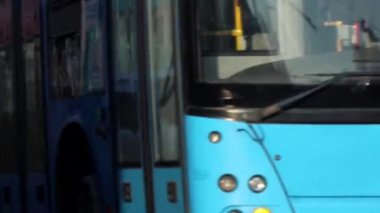 Moğolistan 'ın başkenti Ulaanbaatar' daki sokak sahnesi, yaklaşık Mart 2019.