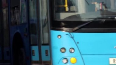 Moğolistan 'ın başkenti Ulaanbaatar' daki sokak sahnesi, yaklaşık Mart 2019.