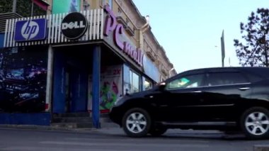 Moğolistan 'ın başkenti Ulaanbaatar' daki sokak sahnesi, yaklaşık Mart 2019.