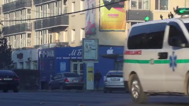 Уличная Сцена Улан Баторе Столице Монголии Около Марта 2019 Года — стоковое видео
