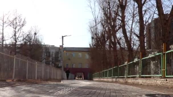 Street Scene Ulaanbaatar Capital Mongolia Circa March 2019 — Stock Video