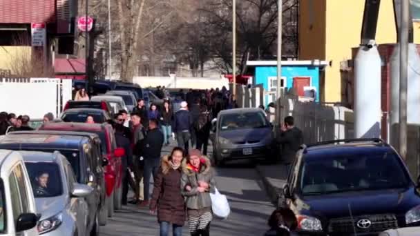 Уличная Сцена Улан Баторе Столице Монголии Около Марта 2019 Года — стоковое видео