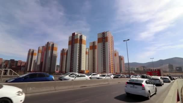 Gatutrafiken Ulaanbaatar Mongoliets Huvudstad Mars 2019 — Stockvideo