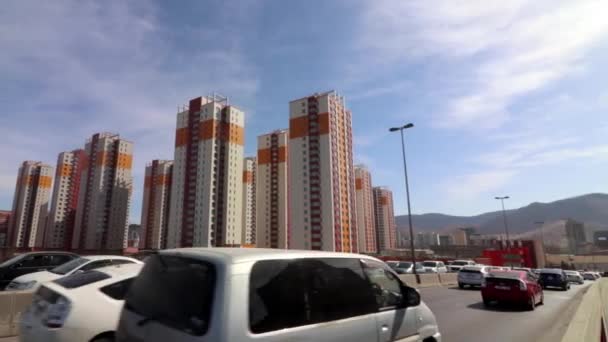 Gatutrafiken Ulaanbaatar Mongoliets Huvudstad Mars 2019 — Stockvideo