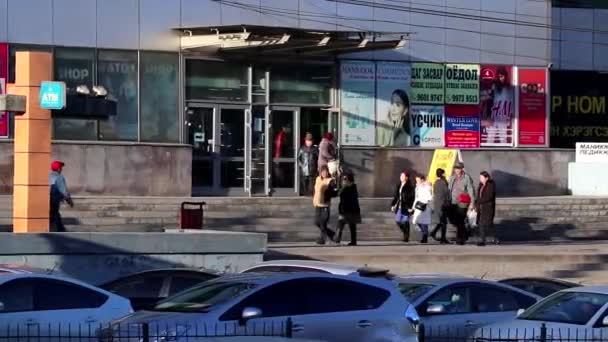 Gadetrafik Ulaanbaatar Hovedstaden Mongoliet Omkring Marts 2019 – Stock-video