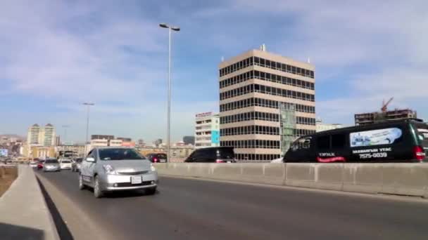 Ulice Ulaanbaatar Hlavní Město Mongolska Kolem Března 2019 — Stock video
