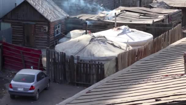 Традиційний Юрт Улан Баторі Столиці Монголії Приблизно Березні 2019 Року — стокове відео