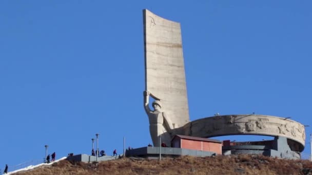 Monumento Monumento Zaisan Ulán Bator Capital Mongolia Alrededor Marzo 2019 — Vídeos de Stock