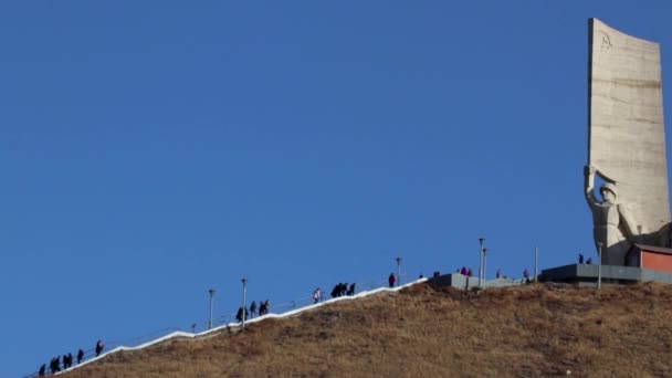 Пам Ятник Заїсанському Меморіалі Улан Баторі Столиці Монголії Приблизно Березні — стокове відео