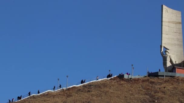 Monumento Memoriale Zaisan Ulaanbaatar Capitale Della Mongolia Circa Marzo 2019 — Video Stock