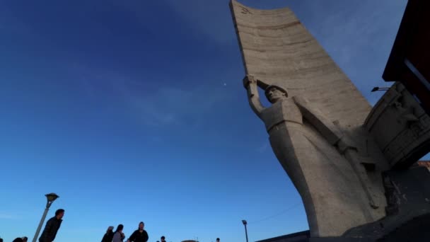 Monument Vid Zaisan Memorial Ulaanbaatar Mongoliets Huvudstad Mars 2019 — Stockvideo