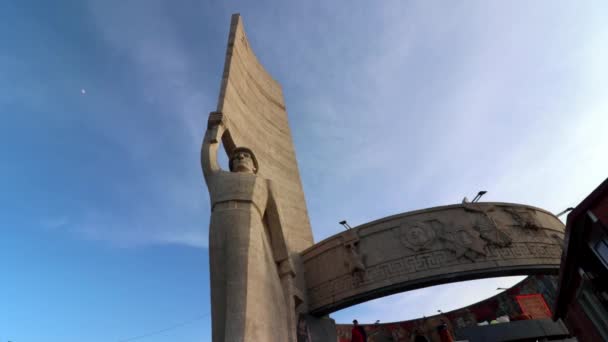 Monumento Memorial Zaisan Ulaanbaatar Capital Mongólia Por Volta Março 2019 — Vídeo de Stock